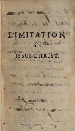 L' Imitation de Jesus-Christ
