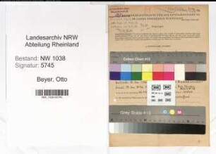 Entnazifizierung Otto Beyer , geb. 19.10.1912 (Polizist)