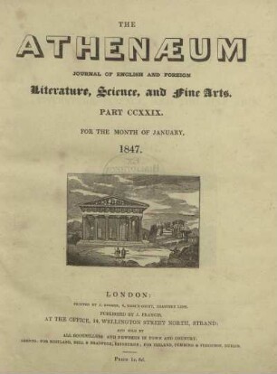 1847,1: The Athenaeum