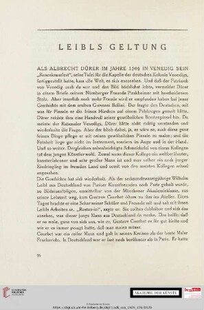 Leibls Geltung