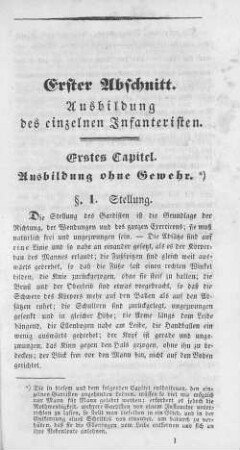 Erstes Capitel. Ausbildung ohne Gewehr.