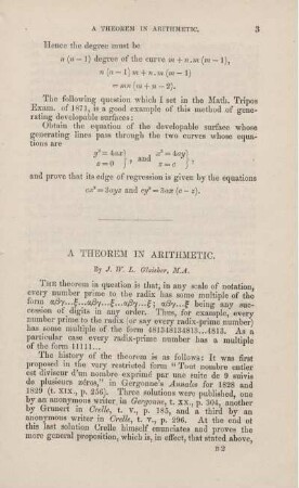 A theorem in Arithmetic.