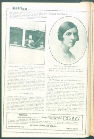 Notas sociales : [Retrato de] Srta. María Amanda Batiste
