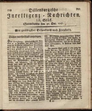 LII. Stück. Sonnabends: den 30. Dec. 1797.