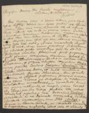 Brief von Michael Tertina an Johann Jacob Kohlhaas