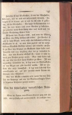 Von der fehlerhaften monatlichen Reinigung