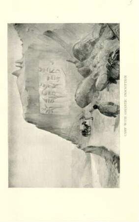 Camp with gigantic inscription