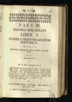 Pars. III.: Exempla Stili Soluti