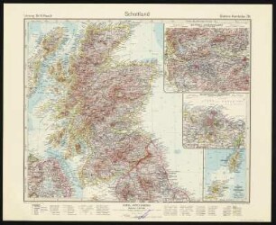 Bl. 36: Schottland, Großbritannien und Nordirland, 1944 : Bl. 36 : Schottland : (Écosse, Scotland, Scozia, Escocia) / Leitung: H. Haack. - 10. Aufl. / [Hundertjahr-Ausg.] ; 1944, 11. - 1:1 500 000. - Gotha : Perthes , 1944. - 1 Kt. : mehrfarb. ; 42 x 33 cm. - Mit 3 Nebenkt. - Aus: Stielers Handatlas, [Bl.] 36