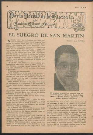 Por la Verdad de la Historia - El suegro de San Martín