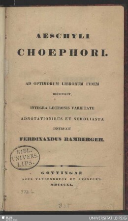 Aeschyli Choephori