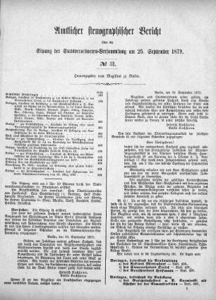 No. 31, 25. September 1879