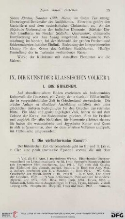 IX. Die Kunst der klassischen Völker
