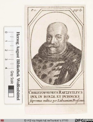 Bildnis Krzysztof Fürst Radziwiłł, Herzog von Bierze u. Dubinka