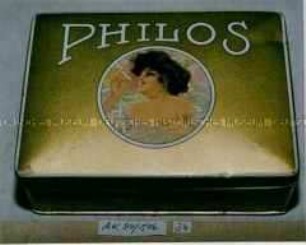 Blechdose für 100 Stück Zigaretten "Philos"