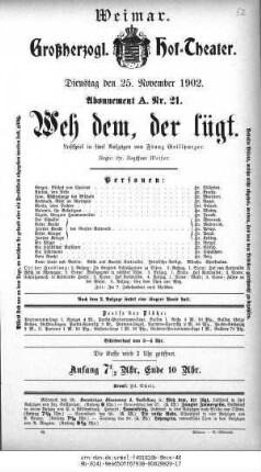 Weh dem, der lügt