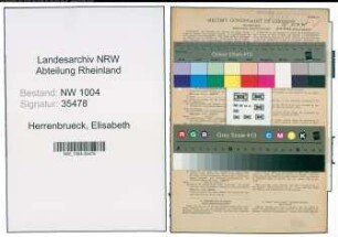 Entnazifizierung Elisabeth Herrenbrueck , geb. 29.09.1894 (Drogistin)