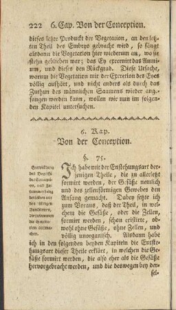 6. Kap. Von der Conception.