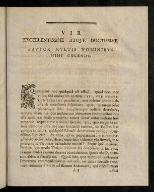 III-XXIII, Vir Excellentissime Atqve Doctissime.