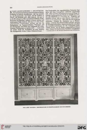 Kunst, Kunstgewerbe und Architektur