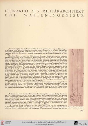 Leonardo als Militärarchitekt und Waffeningenieur