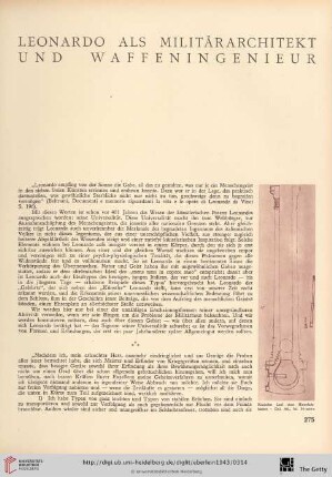 Leonardo als Militärarchitekt und Waffeningenieur