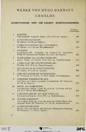 Gemälde (Nr. 1-65)