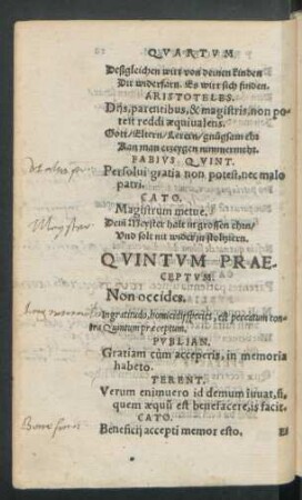 Quintum Praeceptum.