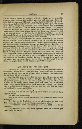 ¬Der¬ Krieg und der liebe Gott