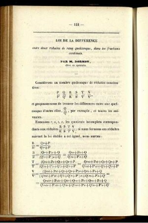 Loi de la différence.
