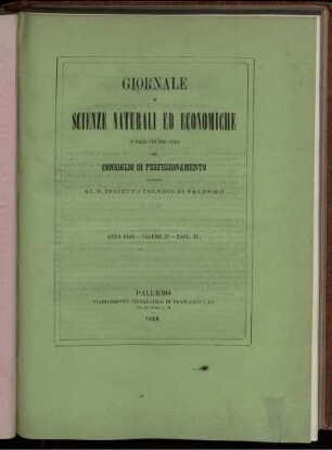 Anno 1868 - Volume IV - Fasc. IV