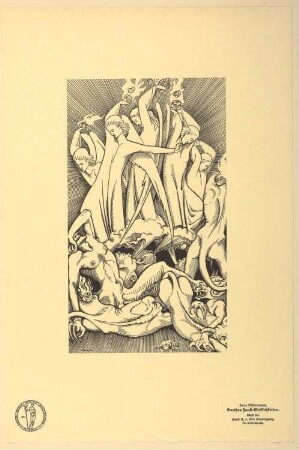 Mephistopheles wird von den Engeln in das Proszenium gedrängt