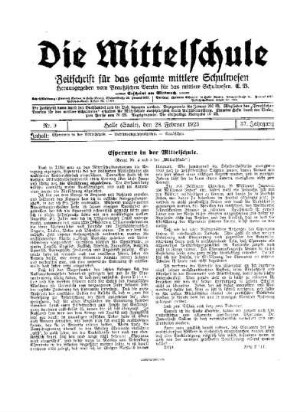 Esperanto in der Mittelschule : (vergl. Nr. 4 und 5 der "Mittelschule")