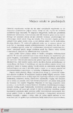 Rozdział 1: Miejsce sztuki w pradziejach