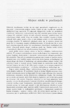 Rozdział 1: Miejsce sztuki w pradziejach