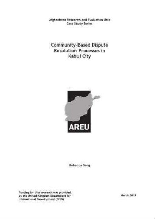 Community-based dispute resolution processes in Kabul City
