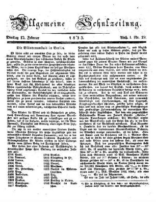 Die Blindenanstalt in Berlin