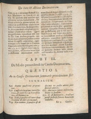 Caput III. De Modo procedendi in Causis Decimarum