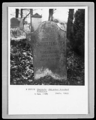 Grabstein von Schafte Katz, gestorben 1899