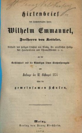Hirtenbrief ..., 15