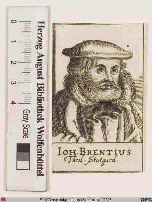Bildnis Johannes Brenz (lat. Brentius) d. Ä.