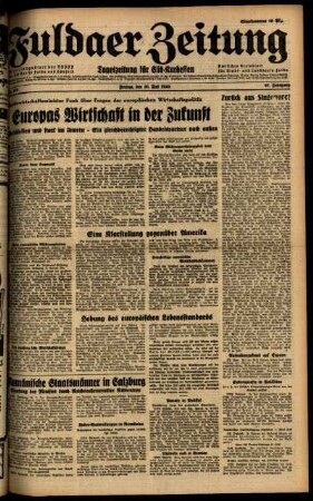 Ausgabe vom Freitag, den 26. Juli 1940.