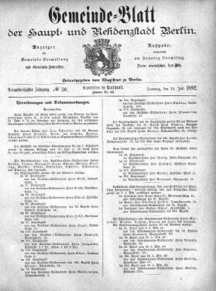 1892,30: No. 30, 24. Juli 1892