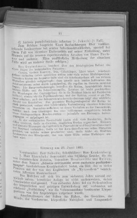 Sitzung am 23. Juni 1891.