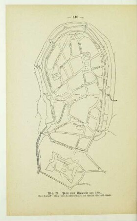 Plan von Bielefeld um 1800