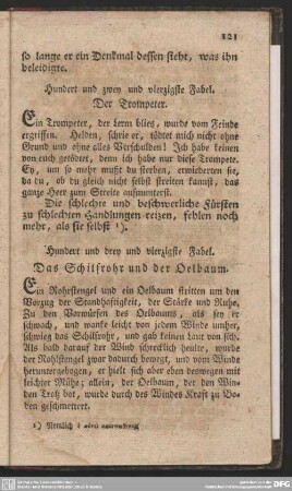 Hundert und zwey und vierzigste Fabel. Der Trompeter