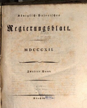 Königlich-Baierisches Regierungsblatt. 1812, 2