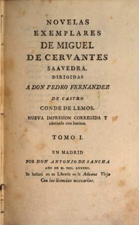 Novelas Exemplares De Miguel De Cervantes Saavedra, 1