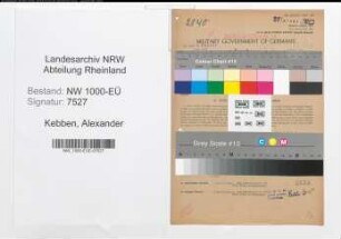 Entnazifizierung Alexander Kebben, geb. 15.02.1898 (Arzt)
