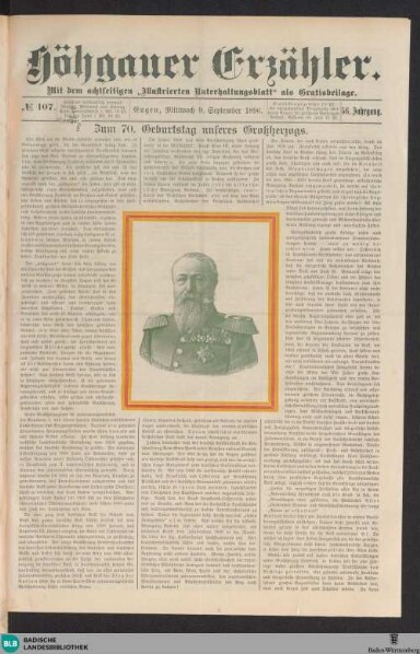 Titelseite einer Zeitung
